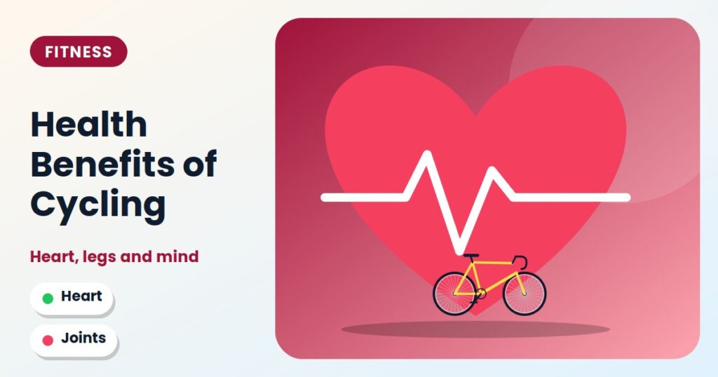 Heart with a pulse line and a small road bike