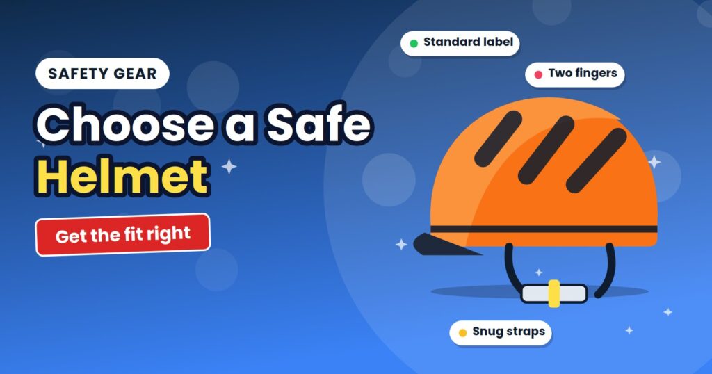 Orange cycling helmet with ventilation slots and chin strap