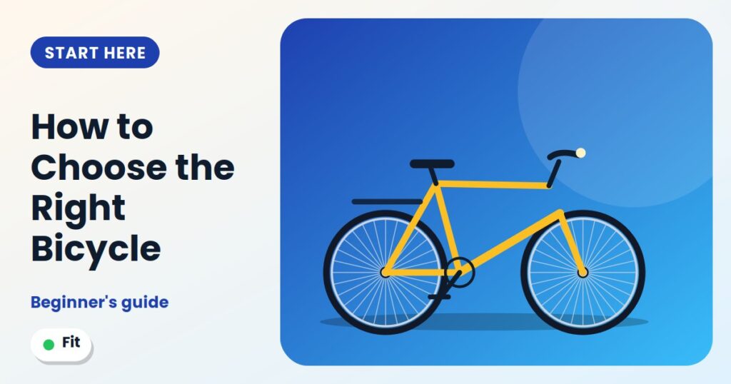 Hybrid bicycle with labels for fit, brakes, gears and tyres